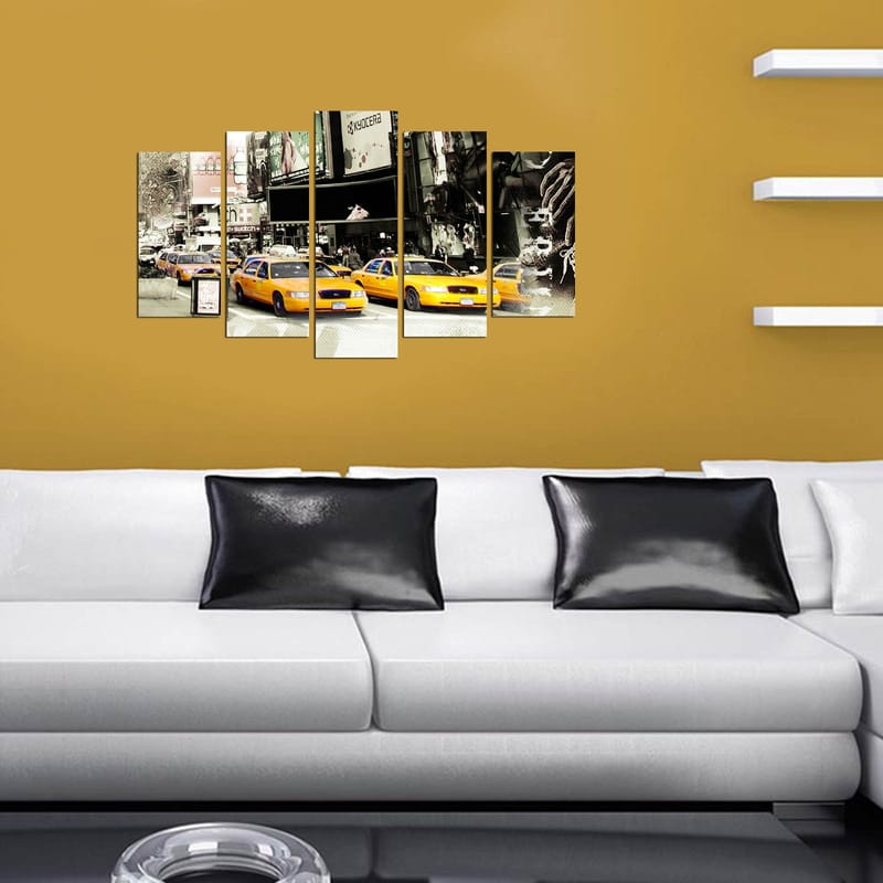 Koristeellinen MDF-maalaus 5-os 20x60 cm - Monivärinen - Sisustustuotteet - Taulu & taide - Canvas-taulu