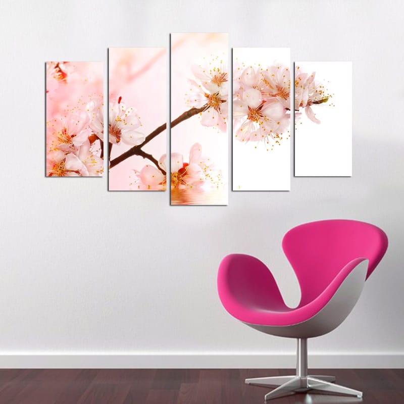 Koristeellinen MDF-maalaus 5-os 20x60 cm - Monivärinen - Sisustustuotteet - Taulu & taide - Canvas-taulu