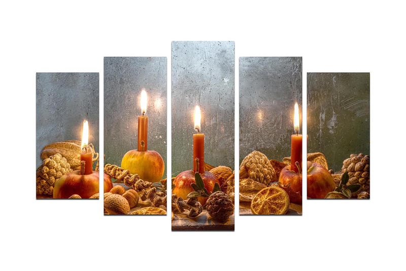 Koristeellinen MDF-maalaus 5-os 20x60 cm, Monivärinen