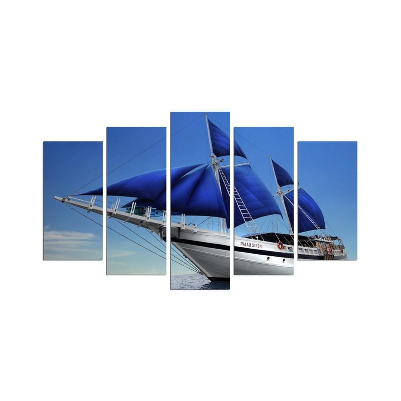 Koristeellinen MDF-maalaus 5-os 20x60 cm, Monivärinen