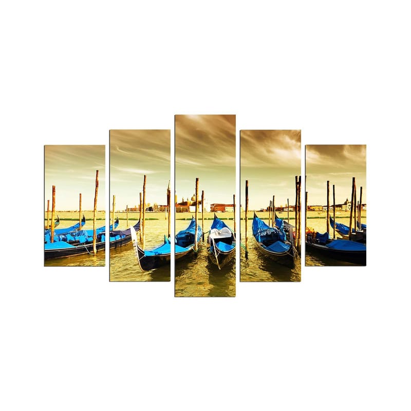 Koristeellinen MDF-maalaus 5-os 20x60 cm, Monivärinen