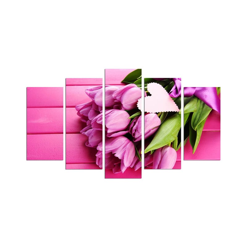 Koristeellinen MDF-maalaus 5-os 20x60 cm, Monivärinen