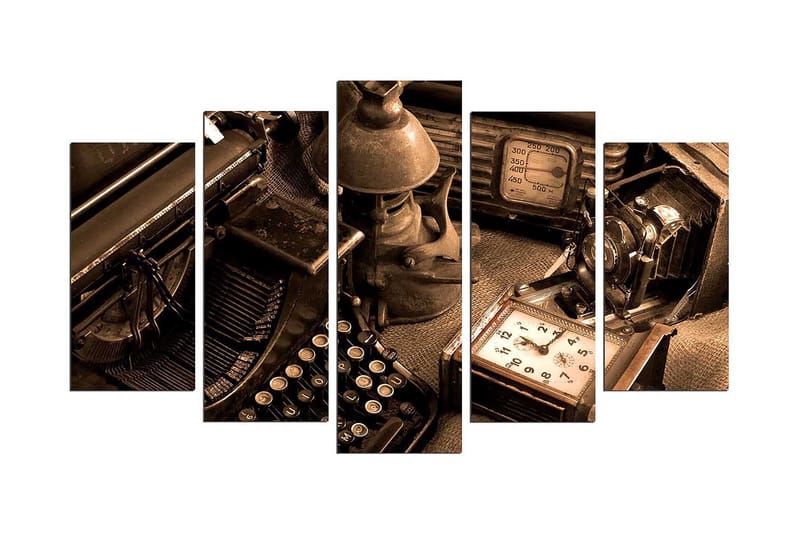 Koristeellinen MDF-maalaus 5-os 20x60 cm, Monivärinen