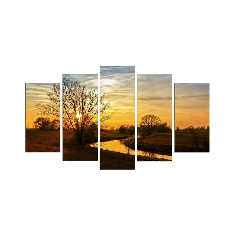 Koristeellinen MDF-maalaus 5-os 20x60 cm, Monivärinen