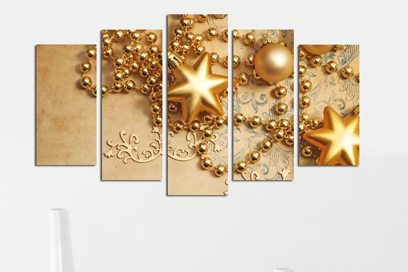 Koristeellinen MDF-maalaus 5-os 20x60 cm - Monivärinen - Sisustustuotteet - Taulu & taide - Canvas-taulu