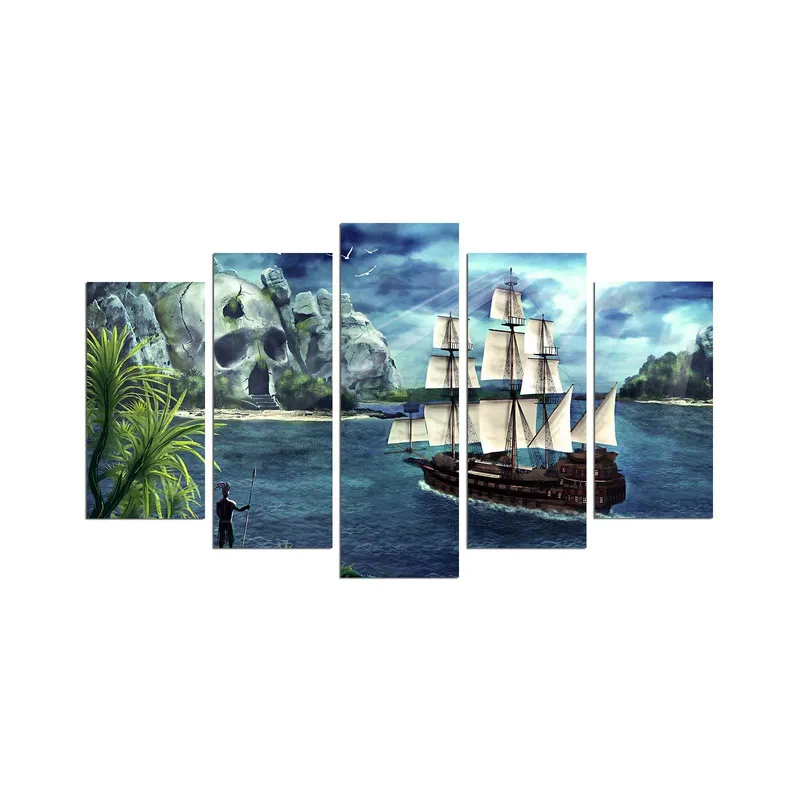 Koristeellinen MDF-maalaus 5-os 20x60 cm, Monivärinen