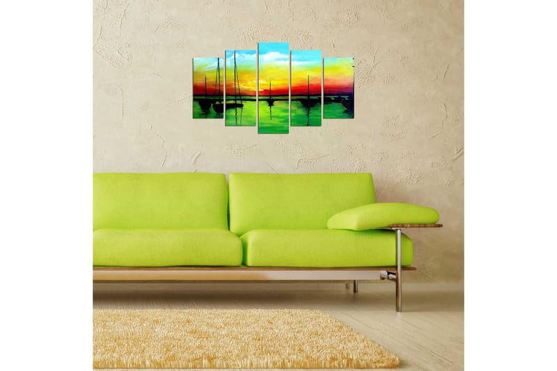 Koristeellinen MDF-maalaus 5-os 20x60 cm - Monivärinen - Sisustustuotteet - Taulu & taide - Canvas-taulu