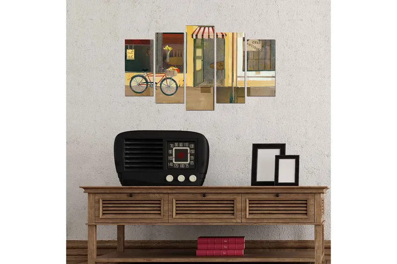 Koristeellinen MDF-maalaus 5-os 20x60 cm - Monivärinen - Sisustustuotteet - Taulu & taide - Canvas-taulu