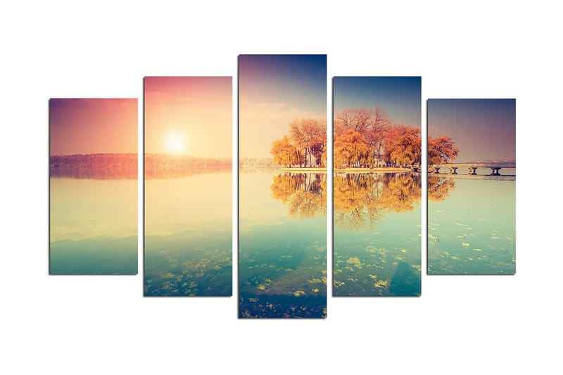 Koristeellinen MDF-maalaus 5-os 20x60 cm, Monivärinen