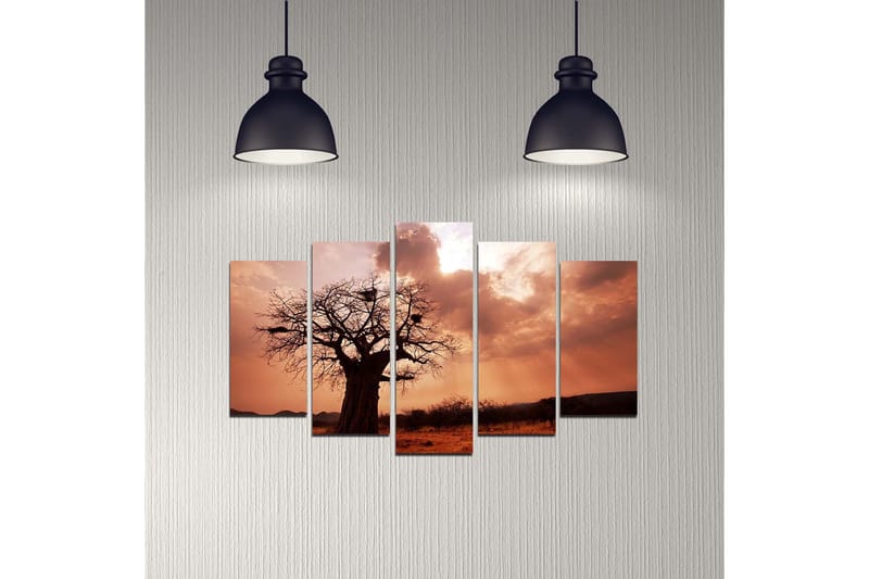 Koristeellinen MDF-maalaus 5-os 20x60 cm - Monivärinen - Sisustustuotteet - Taulu & taide - Canvas-taulu