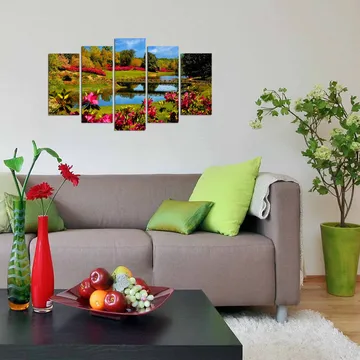 Koristeellinen MDF-maalaus 5-os 20x60 cm - Monivärinen - Sisustustuotteet - Taulu & taide - Canvas-taulu
