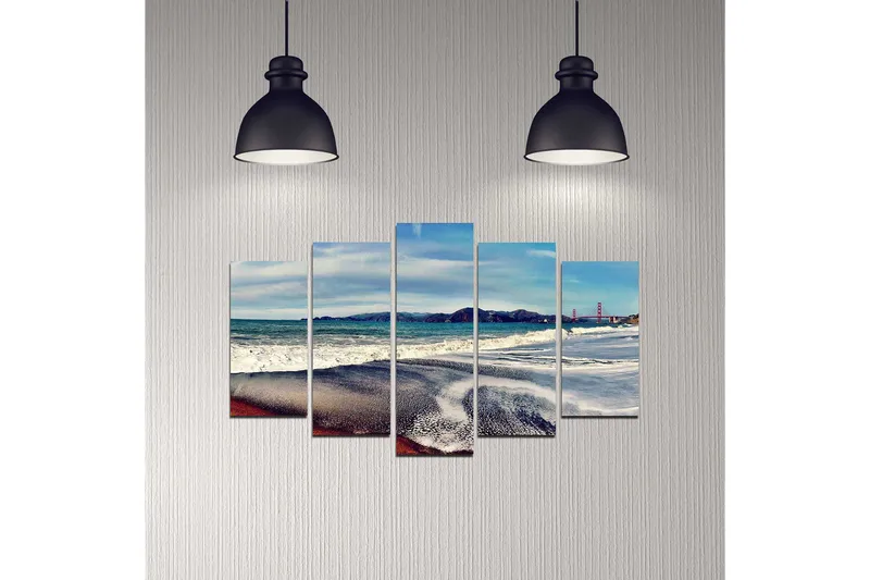 Koristeellinen MDF-maalaus 5-os 20x60 cm - Monivärinen - Sisustustuotteet - Taulu & taide - Canvas-taulu