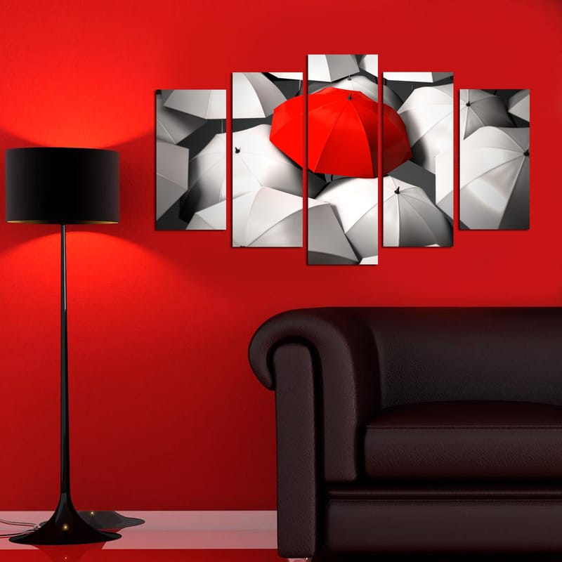 Koristeellinen MDF-maalaus 5-os 20x60 cm - Monivärinen - Sisustustuotteet - Taulu & taide - Canvas-taulu