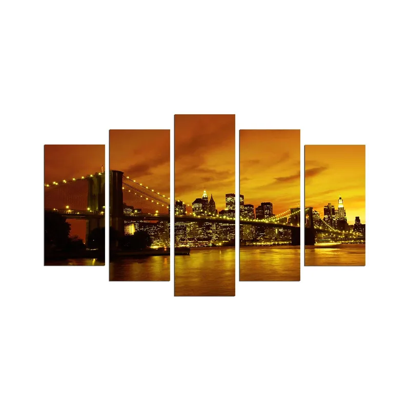 Koristeellinen MDF-maalaus 5-os 20x60 cm, Monivärinen