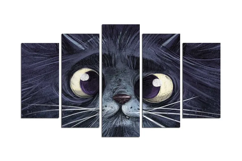 Koristeellinen MDF-maalaus 5-os 20x60 cm, Monivärinen