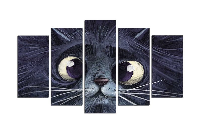 Koristeellinen MDF-maalaus 5-os 20x60 cm, Monivärinen