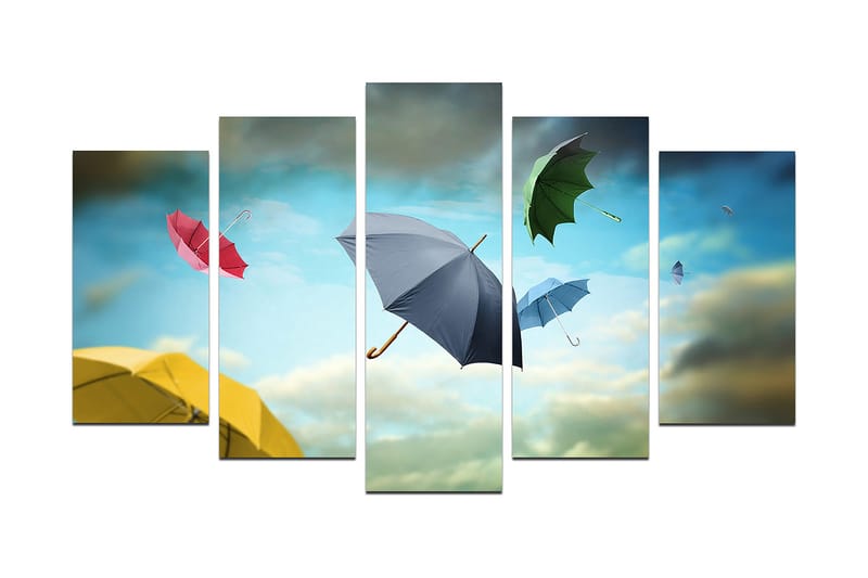 Koristeellinen MDF-maalaus 5-os 20x60 cm, Monivärinen