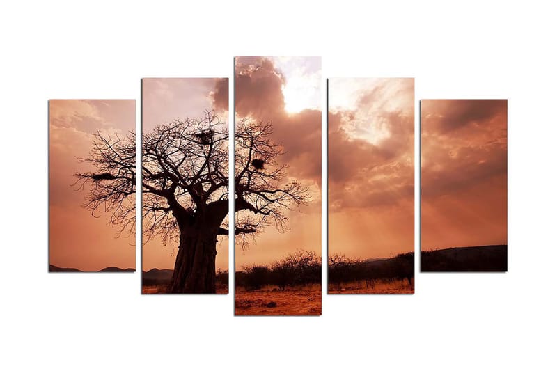 Koristeellinen MDF-maalaus 5-os 20x60 cm, Monivärinen