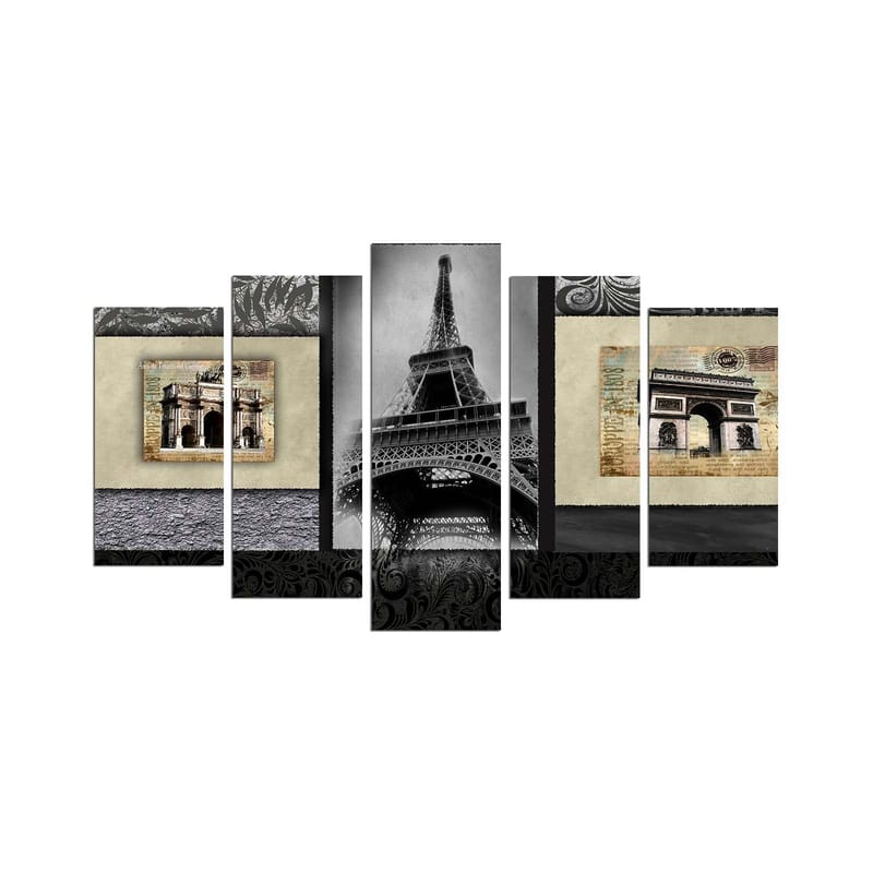 Koristeellinen MDF-maalaus 5-os 20x60 cm, Monivärinen