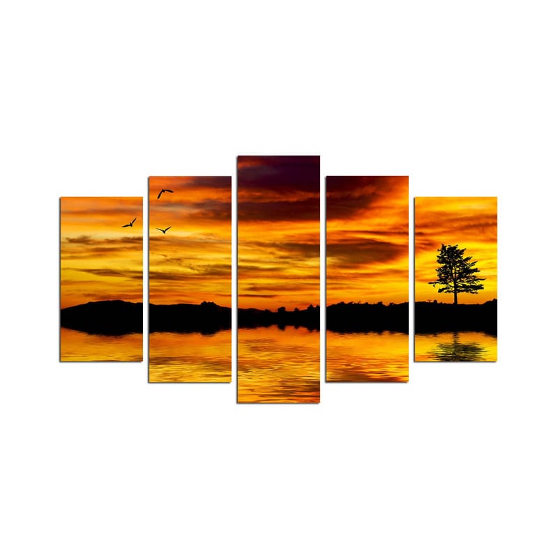 Koristeellinen MDF-maalaus 5-os 20x60 cm, Monivärinen