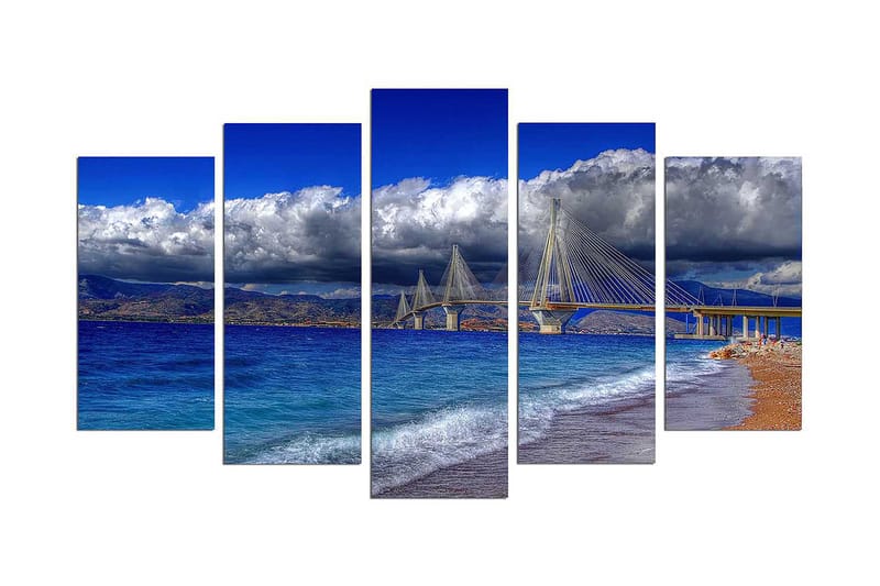 Koristeellinen MDF-maalaus 5-os 20x60 cm, Monivärinen