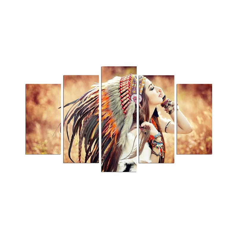 Koristeellinen MDF-maalaus 5-os 20x60 cm, Monivärinen