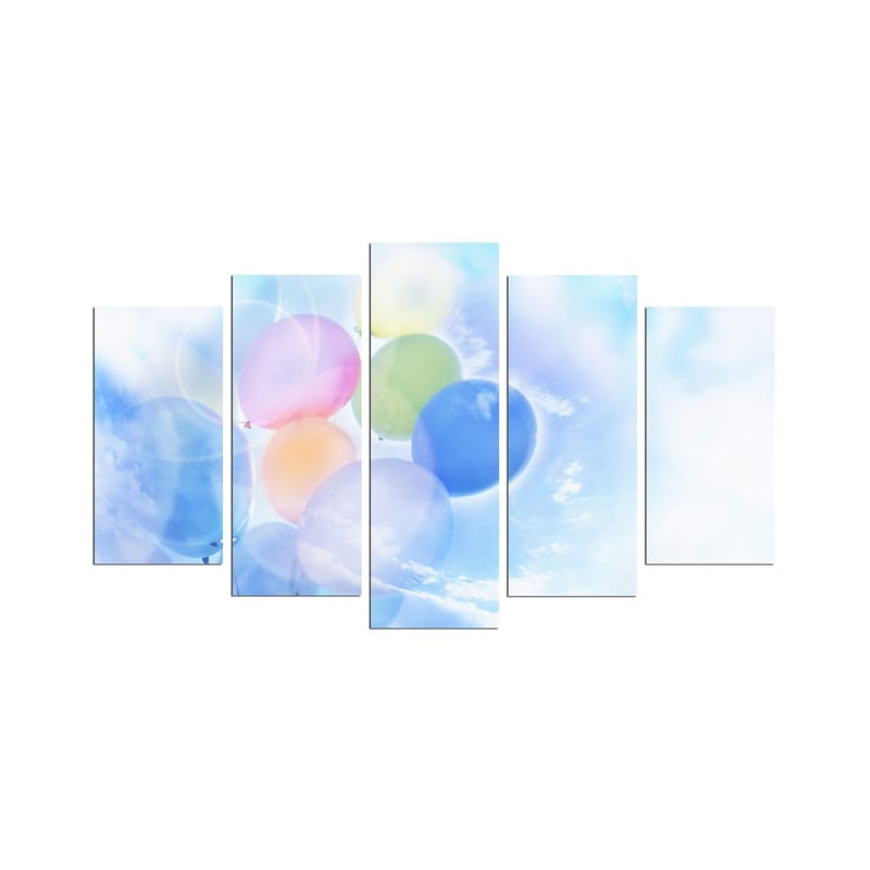 Koristeellinen MDF-maalaus 5-os 20x60 cm, Monivärinen