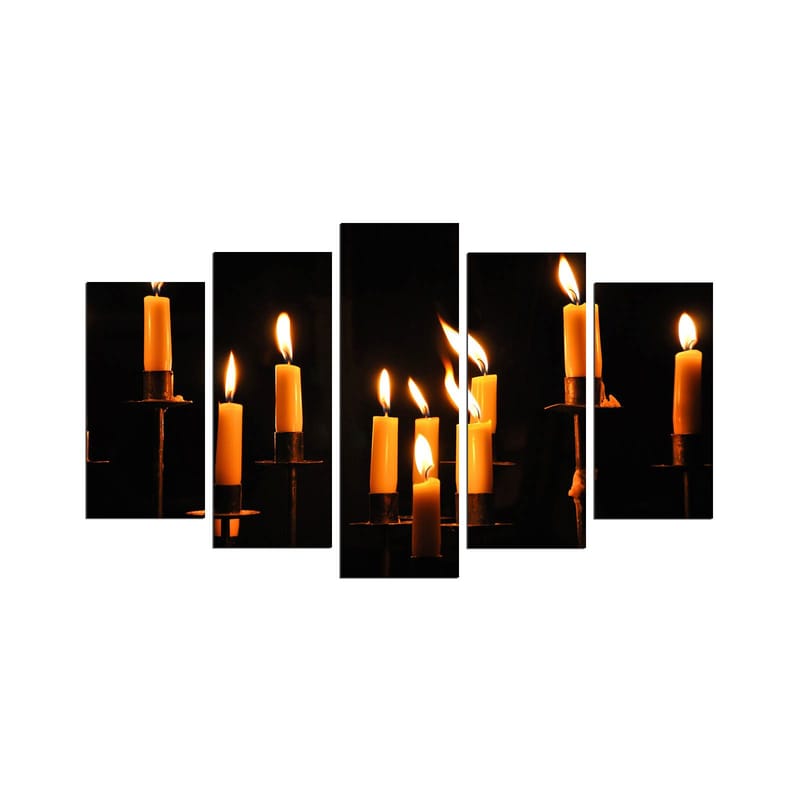 Koristeellinen MDF-maalaus 5-os 20x60 cm, Monivärinen