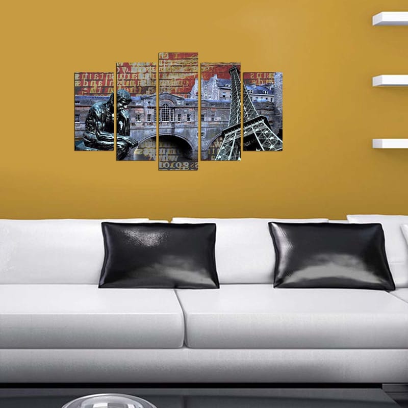 Koristeellinen MDF-maalaus 5-os 20x60 cm - Monivärinen - Sisustustuotteet - Taulu & taide - Canvas-taulu