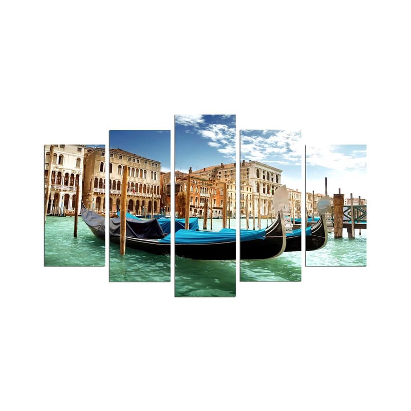 Koristeellinen MDF-maalaus 5-os 20x60 cm, Monivärinen