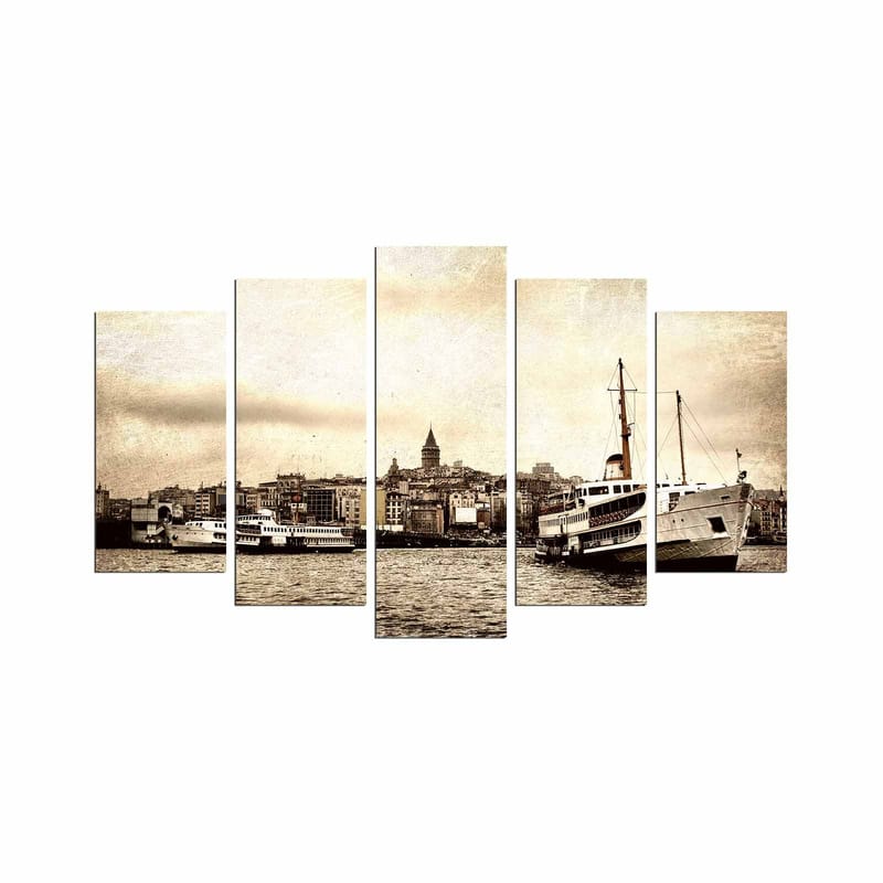 Koristeellinen MDF-maalaus 5-os 20x60 cm, Monivärinen