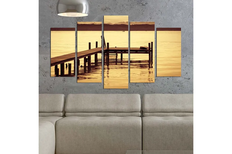 Koristeellinen MDF-maalaus 5-os 20x60 cm - Monivärinen - Sisustustuotteet - Taulu & taide - Canvas-taulu