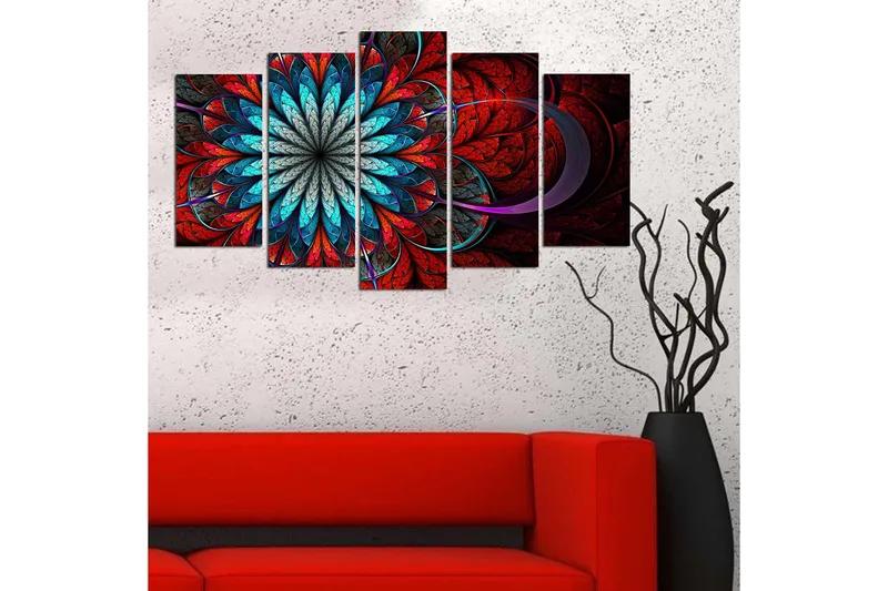 Koristeellinen MDF-maalaus 5-os 20x60 cm - Monivärinen - Sisustustuotteet - Taulu & taide - Canvas-taulu