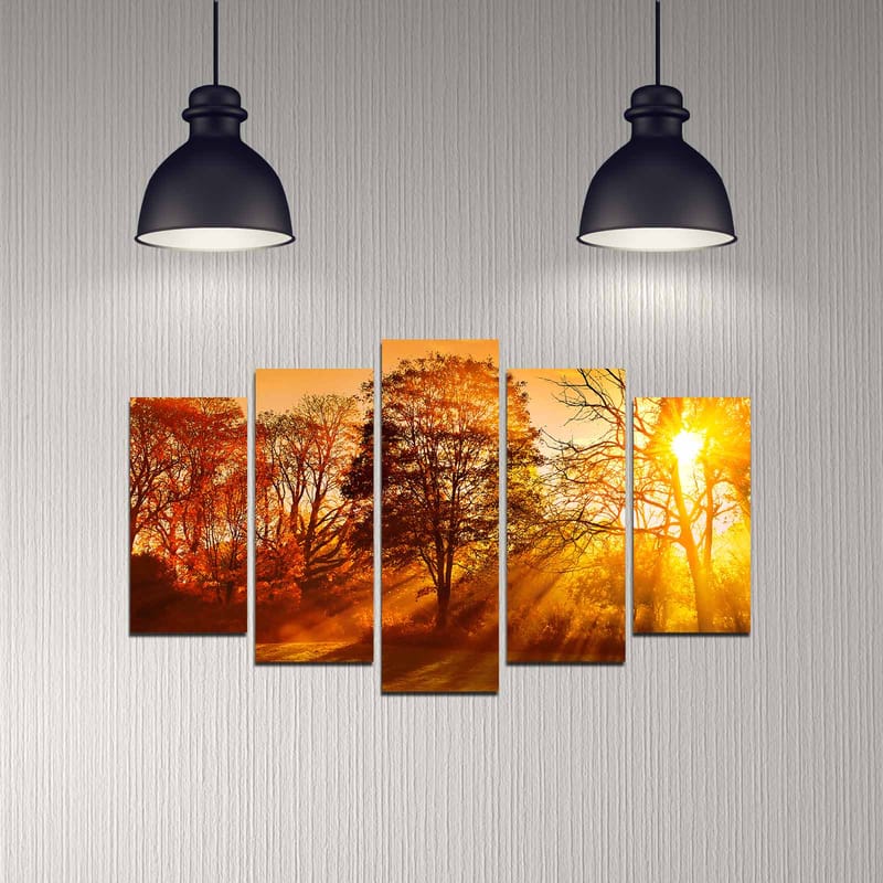 Koristeellinen MDF-maalaus 5-os 20x60 cm - Monivärinen - Sisustustuotteet - Taulu & taide - Canvas-taulu