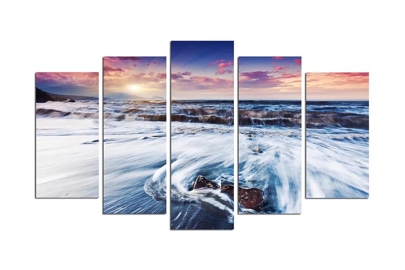 Koristeellinen MDF-maalaus 5-os 20x60 cm, Monivärinen