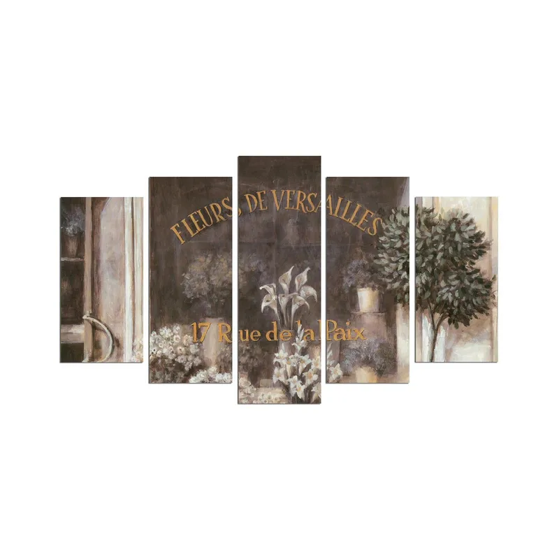 Koristeellinen MDF-maalaus 5-os 20x60 cm, Monivärinen