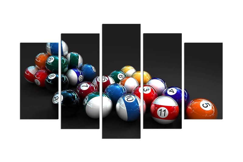 Koristeellinen MDF-maalaus 5-os 20x60 cm, Monivärinen