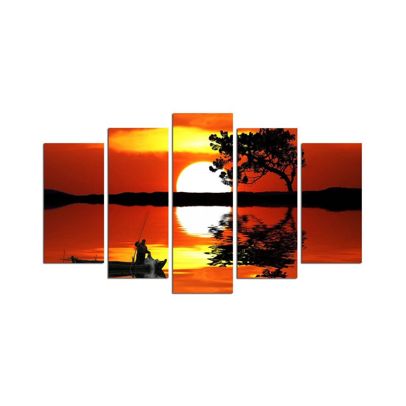 Koristeellinen MDF-maalaus 5-os 20x60 cm, Monivärinen