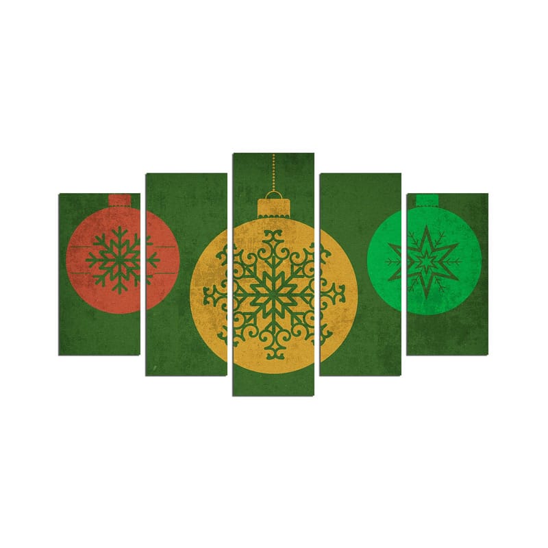 Koristeellinen MDF-maalaus 5-os 20x60 cm, Monivärinen