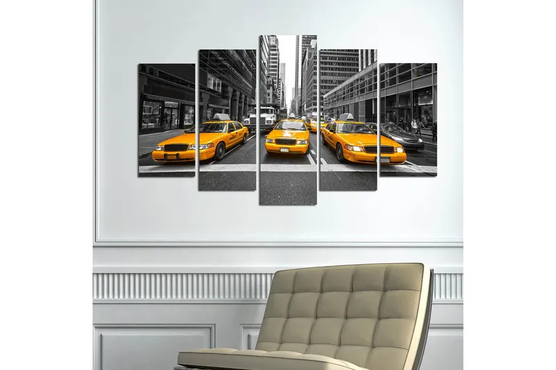 Koristeellinen MDF-maalaus 5-os 20x60 cm - Monivärinen - Sisustustuotteet - Taulu & taide - Canvas-taulu