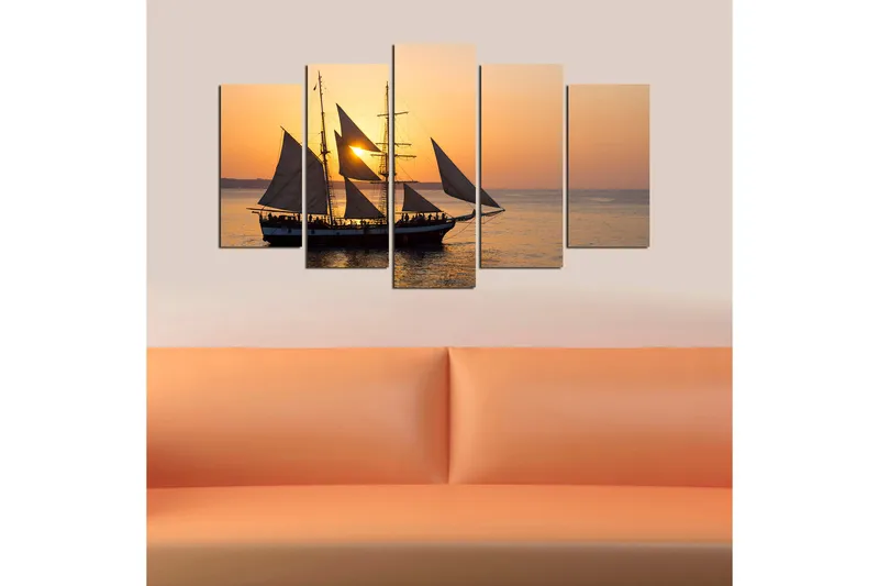 Koristeellinen MDF-maalaus 5-os 20x60 cm - Monivärinen - Sisustustuotteet - Taulu & taide - Canvas-taulu