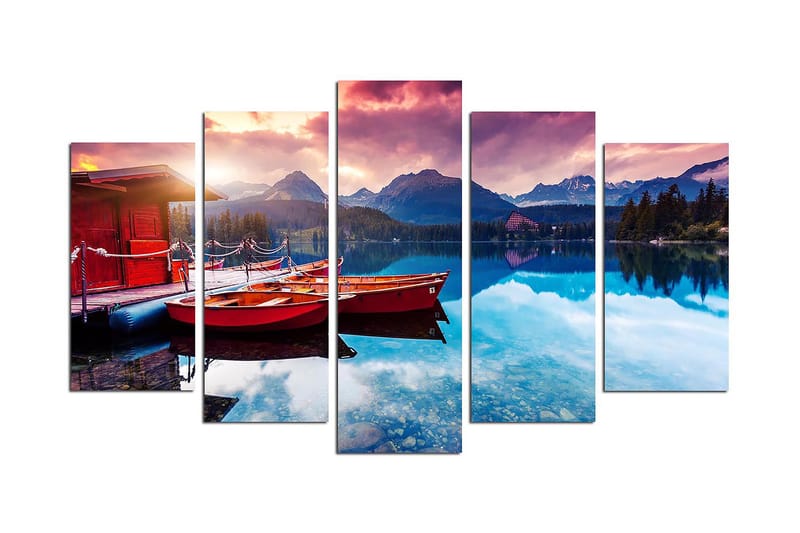 Koristeellinen MDF-maalaus 5-os 20x60 cm, Monivärinen