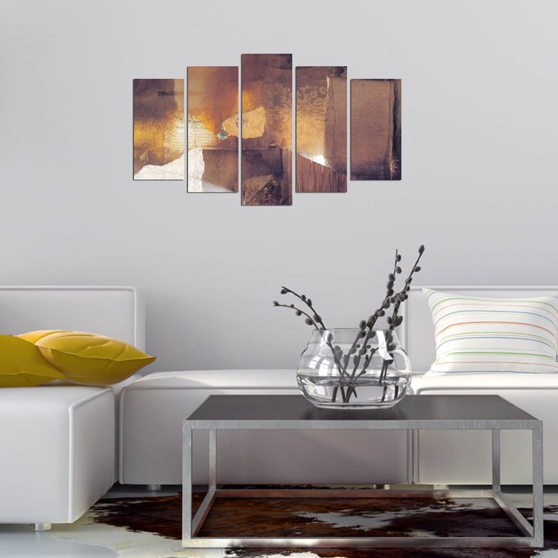 Koristeellinen MDF-maalaus 5-os 20x60 cm - Monivärinen - Sisustustuotteet - Taulu & taide - Canvas-taulu