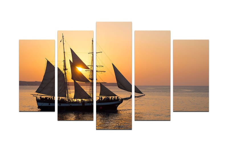 Koristeellinen MDF-maalaus 5-os 20x60 cm, Monivärinen