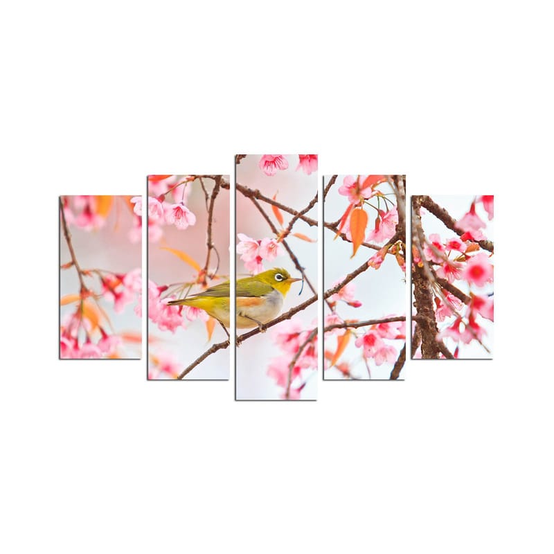 Koristeellinen MDF-maalaus 5-os 20x60 cm, Monivärinen