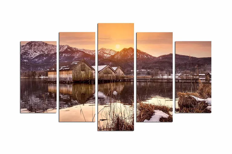 Koristeellinen MDF-maalaus 5-os 20x60 cm, Monivärinen