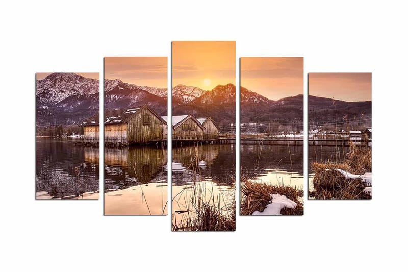 Koristeellinen MDF-maalaus 5-os 20x60 cm, Monivärinen