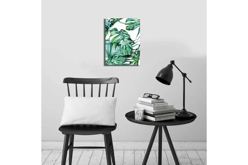 Pieni canvas-taulu 28x38 cm - Rehevä lehvästö ja trooppiset kasvit - Tummanvihreä / Vaaleanvihreä - Sisustustuotteet - Taulu & taide - Canvas-taulu