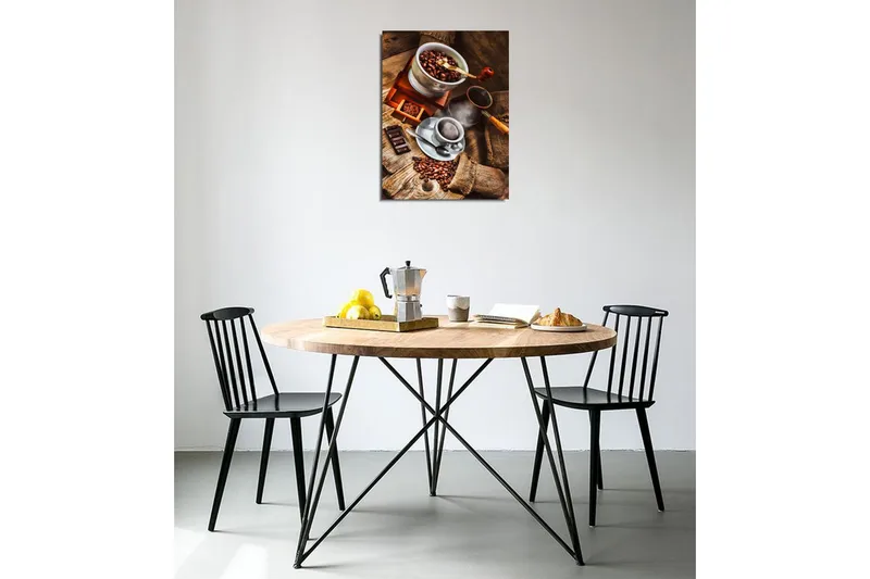 Pieni canvas-taulu 30x40 cm - Kahvi- ja suklaasävellys paahdetuilla kahvipavuilla - Ruskea / Beige / Musta - Sisustustuotteet - Taulu & taide - Canvas-taulu