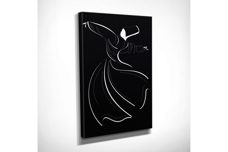 Pieni canvas-taulu 30x40 cm - Tanssiva hahmo abstraktissa tyylissä - Musta / Valkoinen - Sisustustuotteet - Taulu & taide - Canvas-taulu